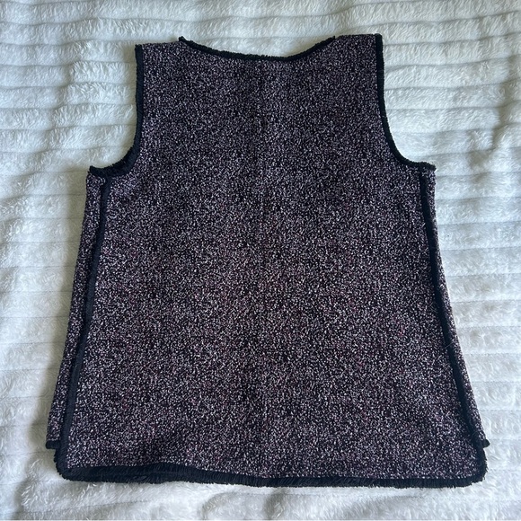 Dex The Suit Shop Black Speckled Sleeveless Office Attire Sleeveless Top - Picture 6 of 7